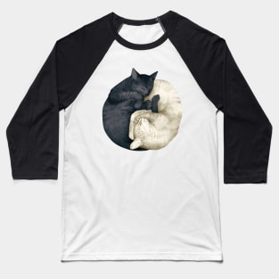 yin yang cats Baseball T-Shirt